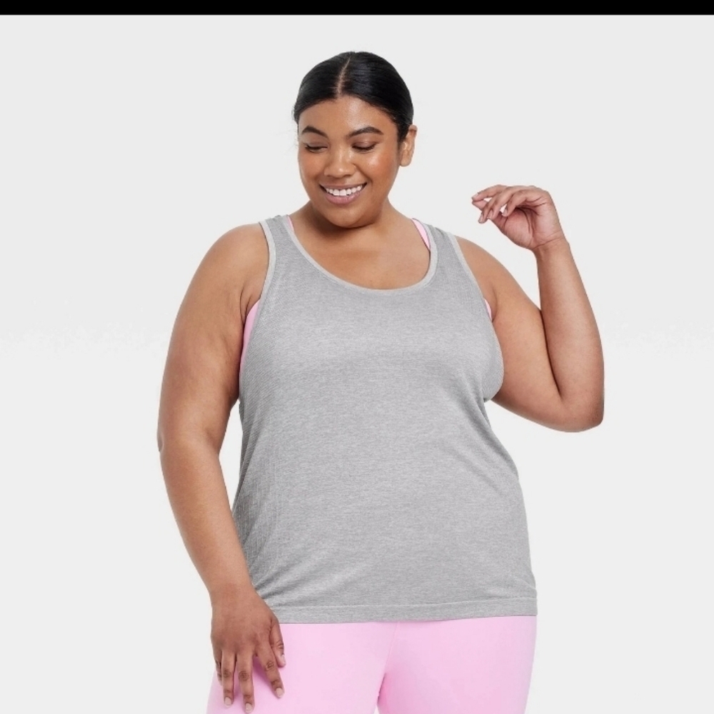 All In Motion Womens Seamless Tank Top GraySize 3X